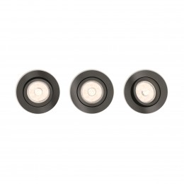 Juego de 3 Focos Empotrables Philips Donegal Circular Plateado GU10 - Imagen 2