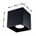 Lámpara Techo "QUAD" Negro IP20 1xGU10 Sin Bombilla [SOL-SL.0022] - Imagen 4