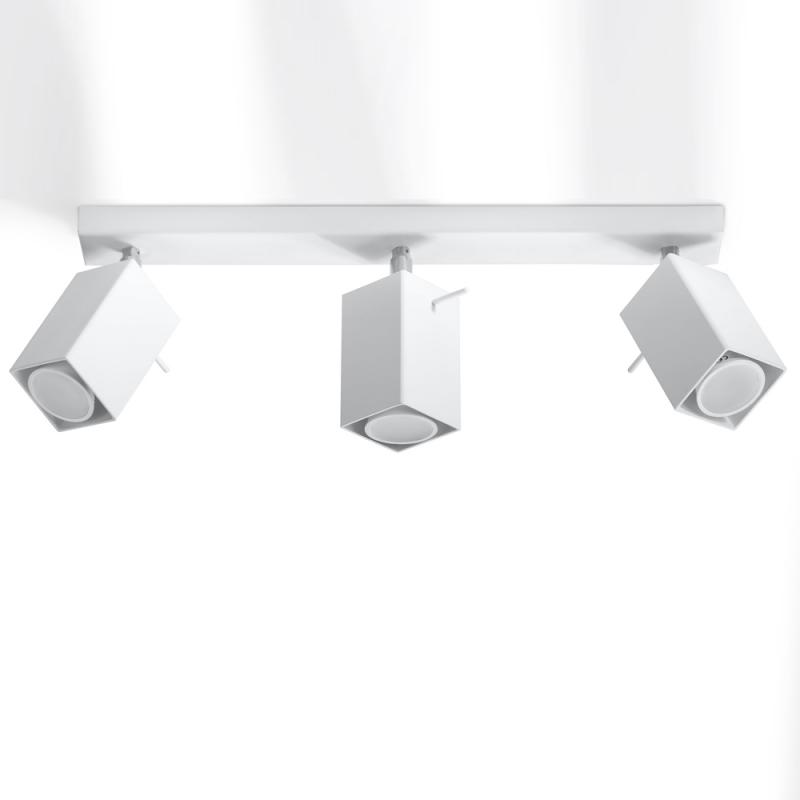 Lámpara Techo "MERIDA" Blanco IP20 Pantalla Orientable 3xGU10 Sin Bombilla [SOL-SL.0097] - Imagen 1