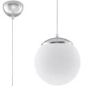 Lámpara Colgante "UGO" Blanco/Cromado IP20 Cable Ajustable 1xE27 Sin Bombilla [SOL-SL.0263] - Imagen 1