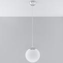 Lámpara Colgante "UGO" Blanco/Cromado IP20 Cable Ajustable 1xE27 Sin Bombilla [SOL-SL.0263] - Imagen 2