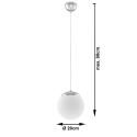 Lámpara Colgante "UGO" Blanco/Cromado IP20 Cable Ajustable 1xE27 Sin Bombilla [SOL-SL.0263] - Imagen 4