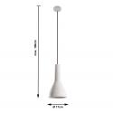 Lámpara Colgante "EMPOLI" Blanco IP20 Cable Ajustable 1xE27 Sin Bombilla [SOL-SL.0280] - Imagen 4