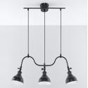 Lámpara Techo "MARE" Negro IP20 Cable Ajustable 3xE27 Sin Bombilla [SOL-SL.0309] - Imagen 2