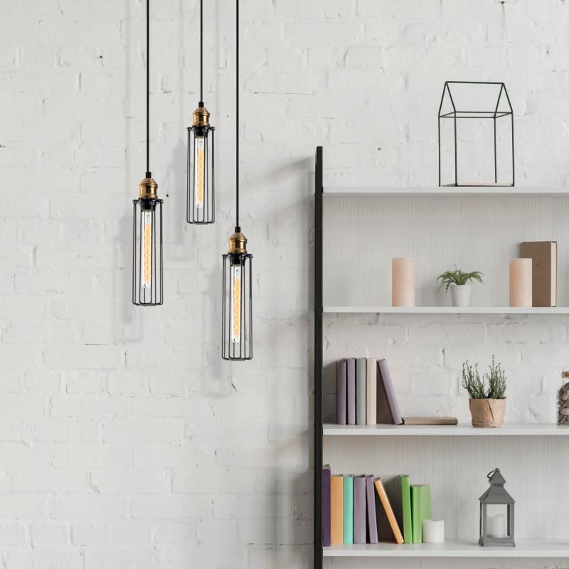 Lámpara Colgante "Zumra" Negro 3 x E 27 Sin Bombilla [OPV-521SHN3402] - Imagen 1