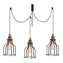 Lámpara Colgante "Alacati" Negro 3 x E 27 Sin Bombilla [OPV-525NOR1498] - Imagen 1