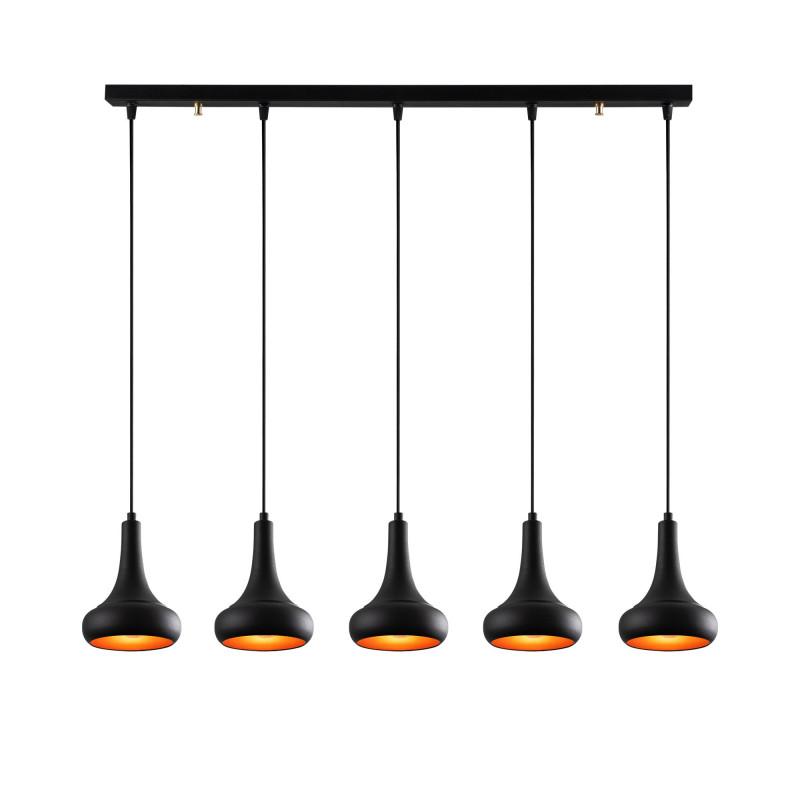 Lámpara Colgante "Berceste" Negro 5 x E 27 Sin Bombilla [OPV-525NOR1628] - Imagen 1