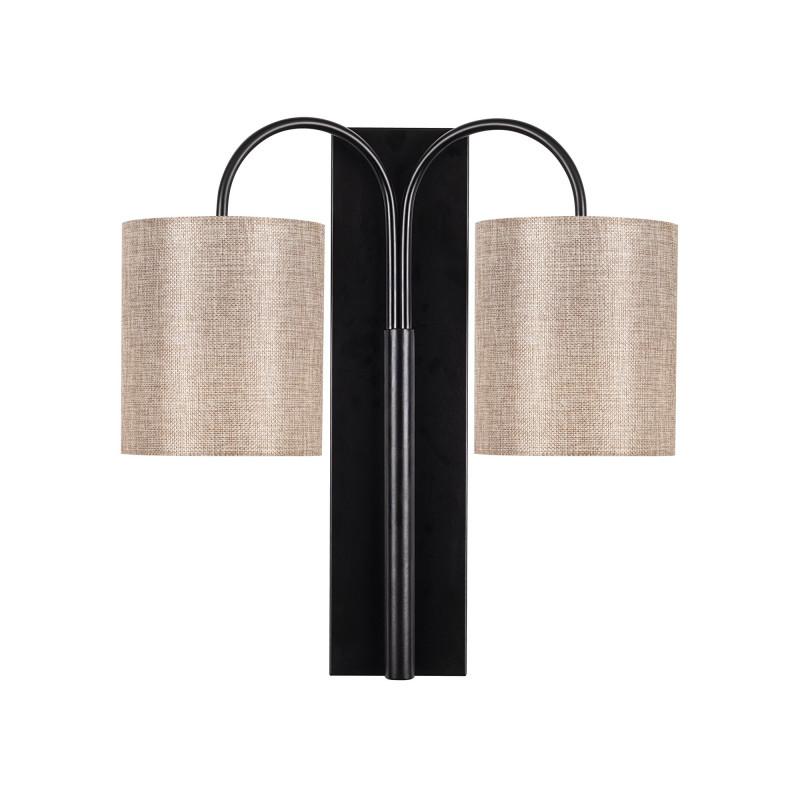 Aplique "Baston" Negro/Crema 2 x E 27 Sin Bombilla [OPV-892OPV1218] - Imagen 1