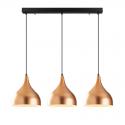 Lámpara Colgante "Sağlam" Cobre/Negro 3 x E 27 Sin Bombilla [OPV-892OPV1592] - Imagen 3