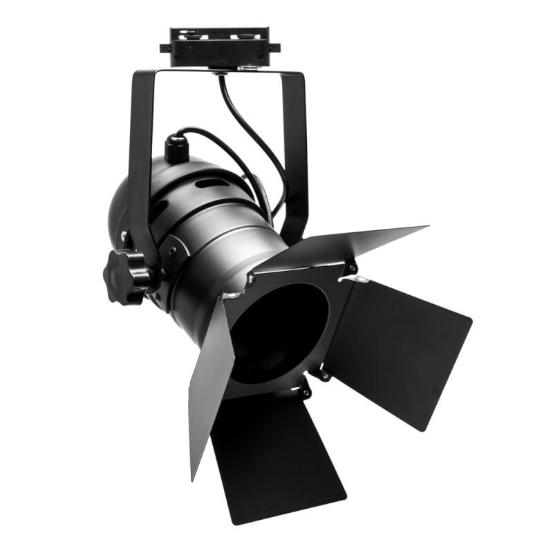 Foco Carril "Amira" 1xE27 Negro (Sin Bombilla) [PLMP-219008] - Imagen 1