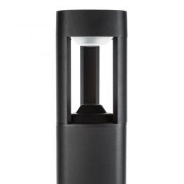 Lámpara Pie LED Exterior IP54 125x600mm 10W Negra Aluminio + PC [SL16-082B_B-WW] - Imagen 2