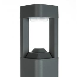 Lámpara Pie LED Exterior IP54 120x600mm 10W Gris Aluminio + PC [SL16-080B_G-WW] - Imagen 2