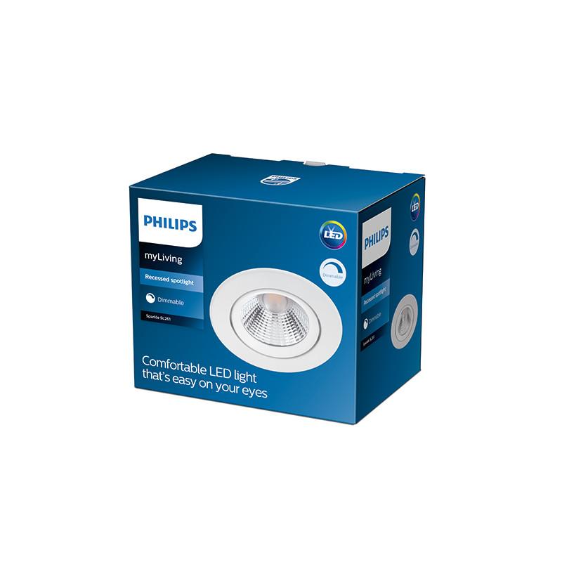 Downlight LED Philips "Sparkle" Circular 5,5W 350Lm Blanco 2700K [PH-929002374220] - Imagen 1