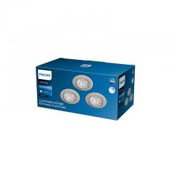 Pack 3 Downlight LED Philips "Sparkle" Circular 5,5W 350Lm Niquelado 2700K [PH-929002374322]