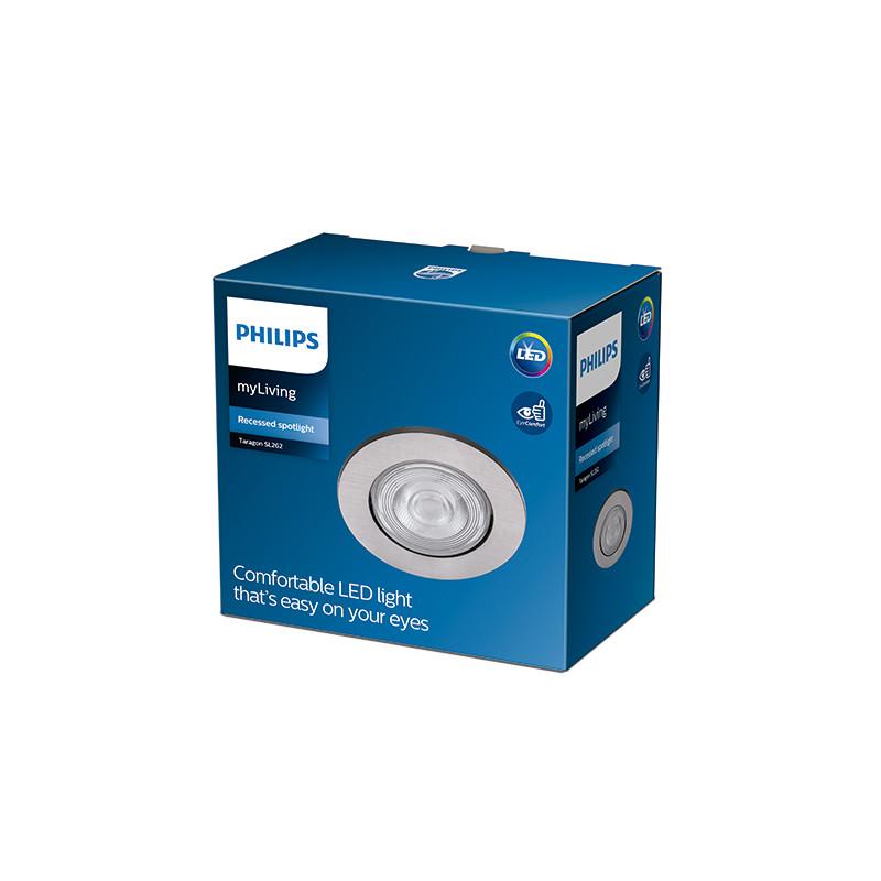 Downlight LED Philips "Taragon" Circular 4,5W 380Lm Niquelado 2700K [PH-929002374720] - Imagen 1