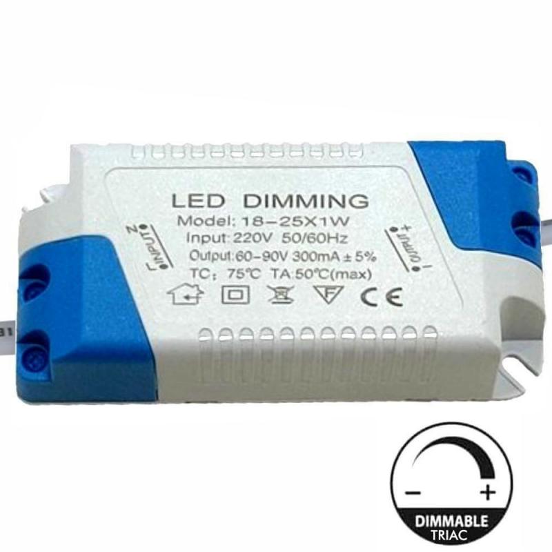 Driver DIMABLE para Luminarias LED de 18W a 25W - 300mA - TRIAC - Imagen 1