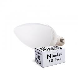 Pack 10 Lámparas LEDs Vela 2835SMD E14 5W 410Lm 30.000H - Imagen 1