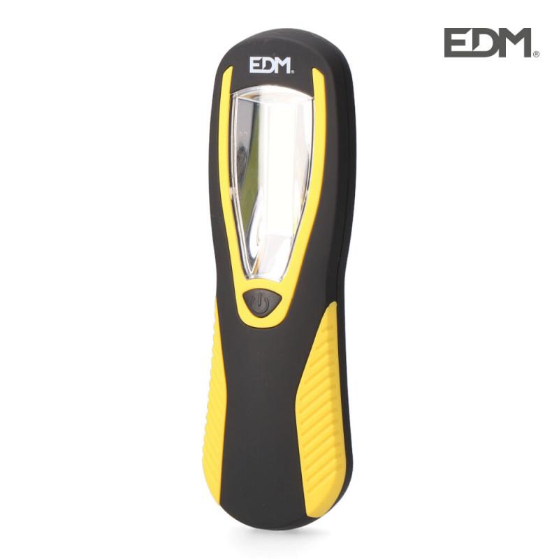 Linterna LED COB Xl 1Led 3W 200Lm con Gancho + Iman 3XAA (Pilas Incluidas) [E3-36380]