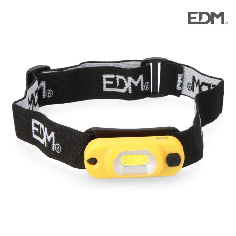 Linterna de Cabeza Frontal Recargable 1 LED COB 1W 3,7V 250Mah [E3-36386]