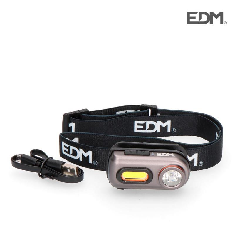 Linterna de Cabeza Frontal 2 Leds 3W+5W 400Lm Recargable. [E3-36416]