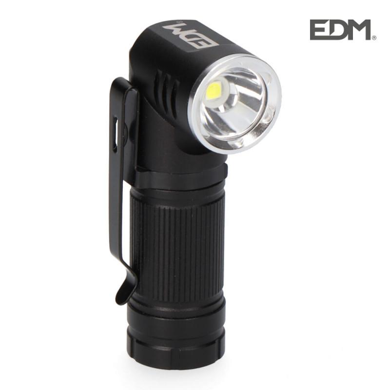S.Of. Mini Linterna LED. Cabezal Direccionable. Recargable 8W 450Lm [E3-36443]
