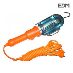 Lampara Portatil con Gancho e Interruptor Metalica. E27 (10M de Cable) [E3-37006]