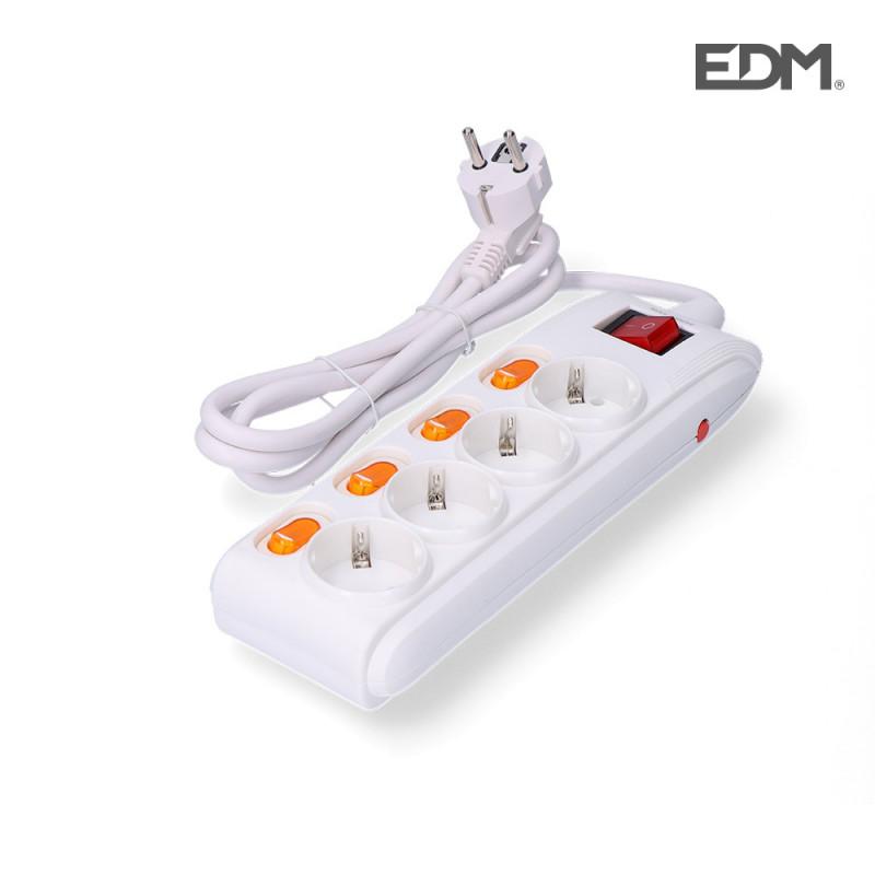 Base Multiple 4 Tomas y 4 Interruptores [E3-41784]