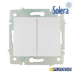 Doble conmutador/Interruptor 10Ax250V Marco Apartes.Europa Solera [E3-42915]