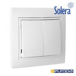 Doble conmutador/Interruptor 10Ax250V Serie Europa Solera [E3-42916]