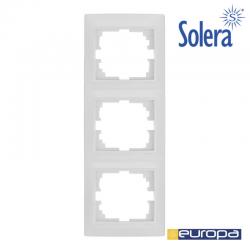 Marco Vertical para 3 Elementos Blanco Serie Europa Solera [E3-42948]