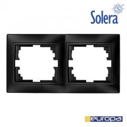 Marco para 2 Elementos Horizontal Grafito Serie Europa Solera [E3-42954]
