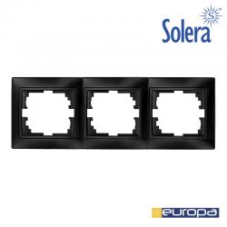 Marco para 3 Elementos Horizontal Grafito Serie Europa Solera [E3-42958]