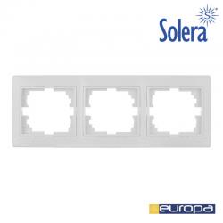 Marco para 3 Elementos Horizontal Blanco Serie Europa Solera [E3-42960]