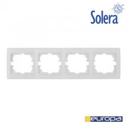 Marco Horizontal para 4 Elementos Blanco Serie Europa Solera [E3-42962]