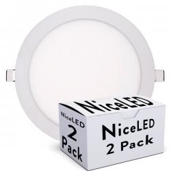 Pack 2 Placas LED 20W 1600Lm 6000ºK Circular 30.000H [GR-RDP15-20W-CW-PK2-AP]