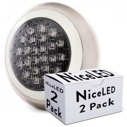 Pack 2 Focos Piscina LED 24W 4200ºK Superficie Ø300Mm Blanco Natural LED 30.000H [KD-FPS-63-24W-W-PK2-AP]