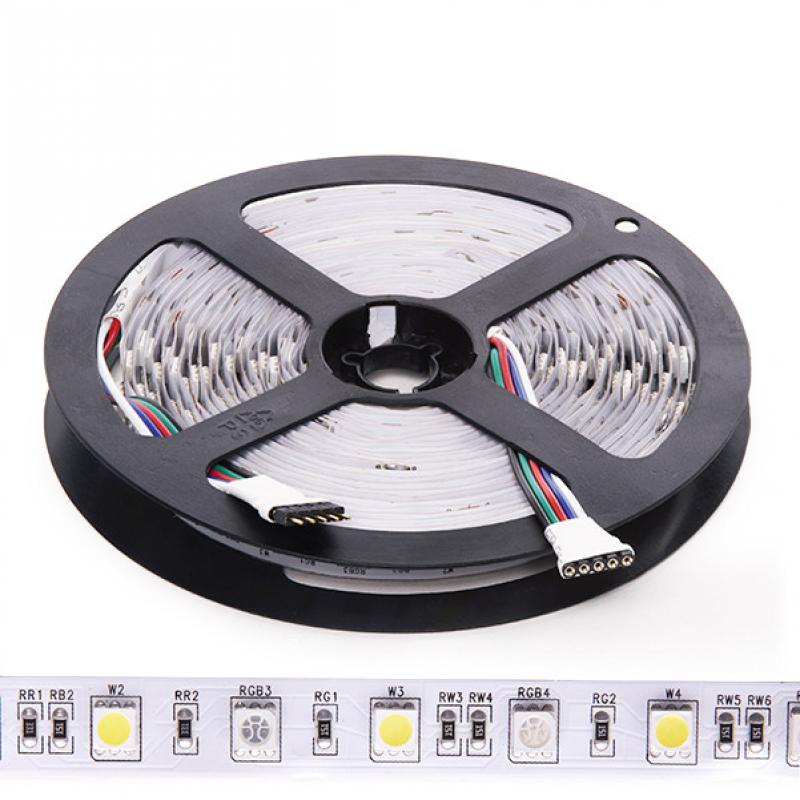 Tira de 5 Metros 300 LEDs 60W SMD5050 24VDC IP20 RGB+Blanco - Imagen 1