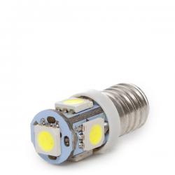 Bombilla LED E10 1W 90Lm 6000ºK 12VDC LEDs 30.000H [CA-E10-5MD5050-CW]