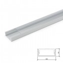 Perfíl Aluminio para Tira LED Doble - Difusor Transparente 2M