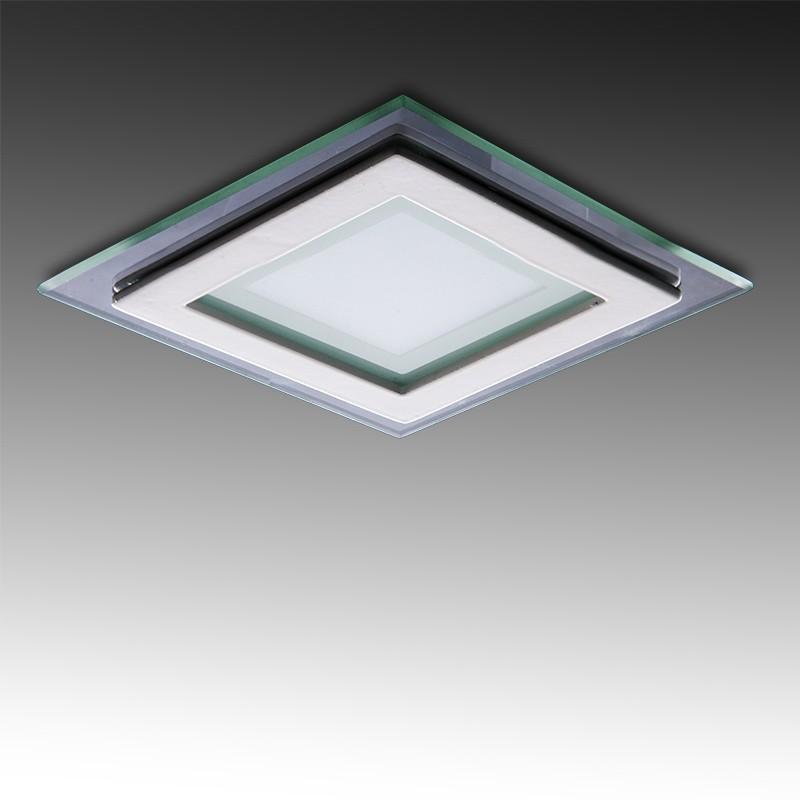 Foco Downlight LED Cuadrado con Cristal 95X95Mm 6W 450Lm 30.000H - Imagen 1