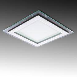 Foco Downlight LED Cuadrado con Cristal 160X160Mm 12W 900Lm 30.000H