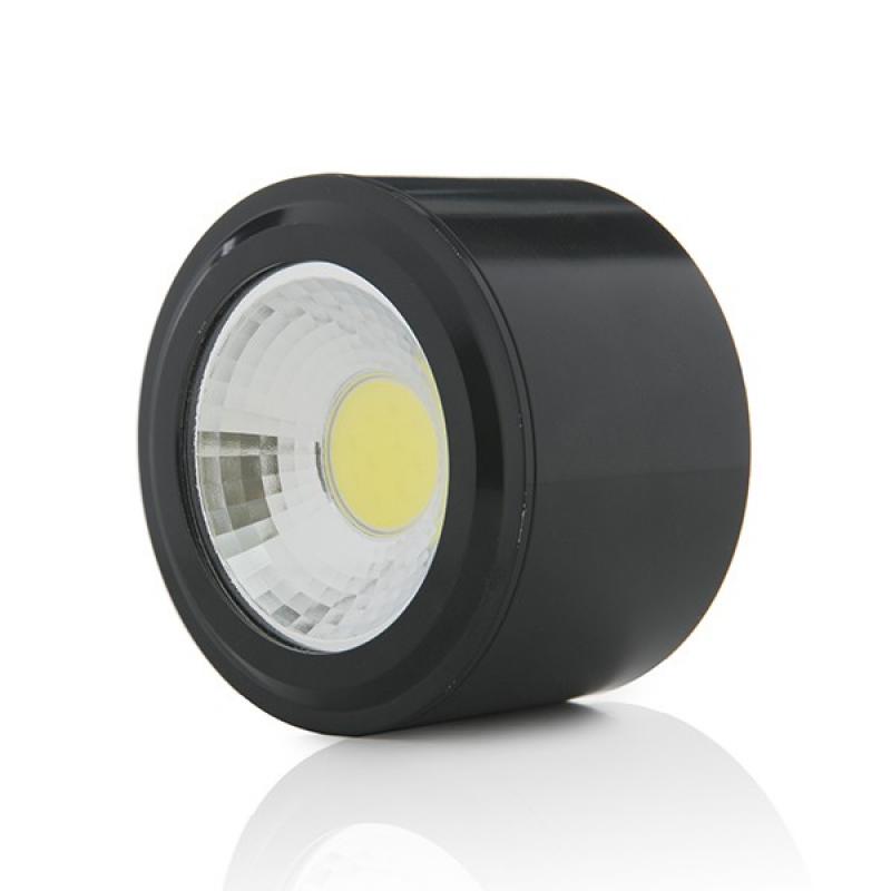 Foco Downlight LED de Superficie COB Circular Negro Ø68Mm 5W 450Lm 30.000H - Imagen 1