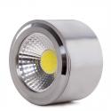 Foco Downlight LED de Superficie COB Circular Niquel Satinado Ø68Mm 5W 450Lm 30.000H - Imagen 1