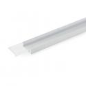 Perfíl Aluminio para Tira LED Doble - Difusor Transparente 2M - Imagen 2