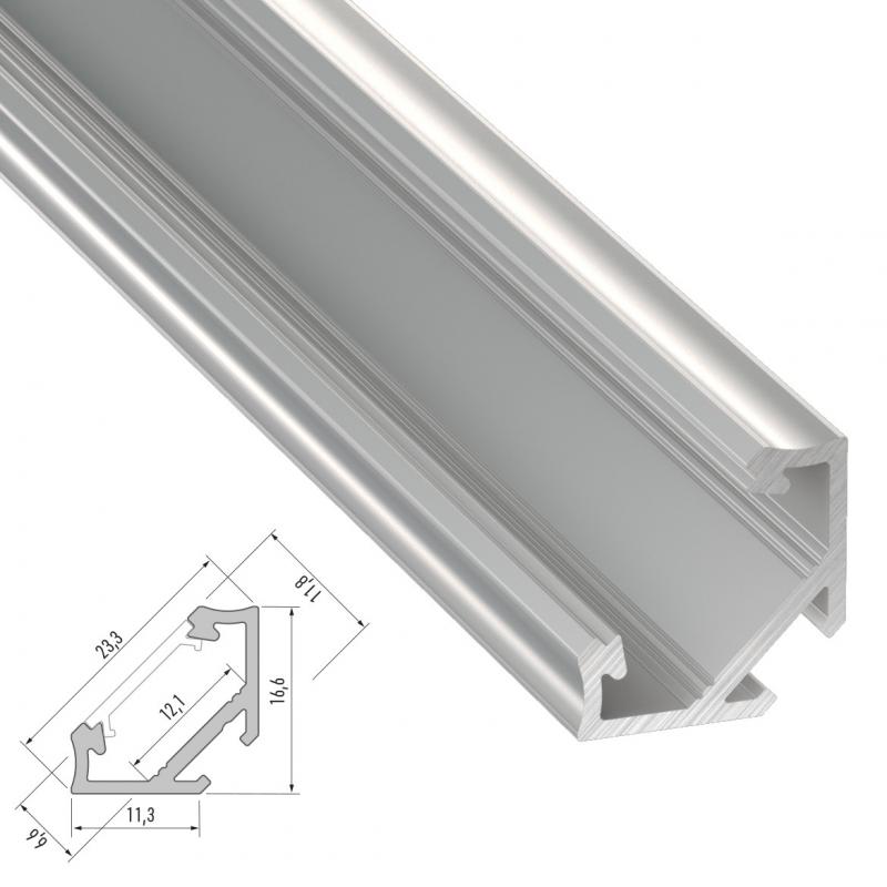Perfíl Aluminio Tipo C 2,02M - Imagen 1