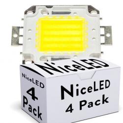 Pack 4 LEDs High Power 50W 5000Lm 6000ºK COB30 50.000H [CH-LED-50W-30MIL-CW-PK4-AP]