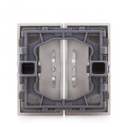 Tecla Partida Panasonic Novella Interruptor/Conmutador Doble, Color Plata (Compatible Mecanismo Karre) - Imagen 2