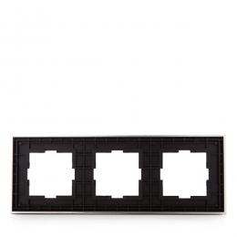 Marco Panasonic Novella 3 Elementos Horizontal-Vertical, Aluminio Eloxal Plata (Compatible Mecanismo Karre) - Imagen 2