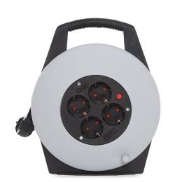 Enrollacable 4 X 16A/230 Sin Tapa - Cable 10M - IP20 - Negro/Gris - Imagen 2