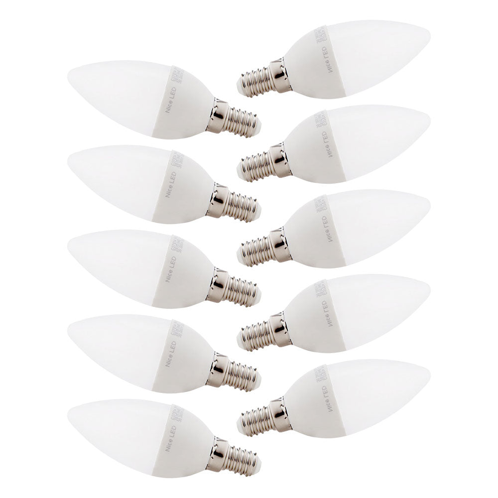 Pack 10 Lámparas LEDs Vela 2835SMD E14 5W 410Lm 40.000H - Imagen 3